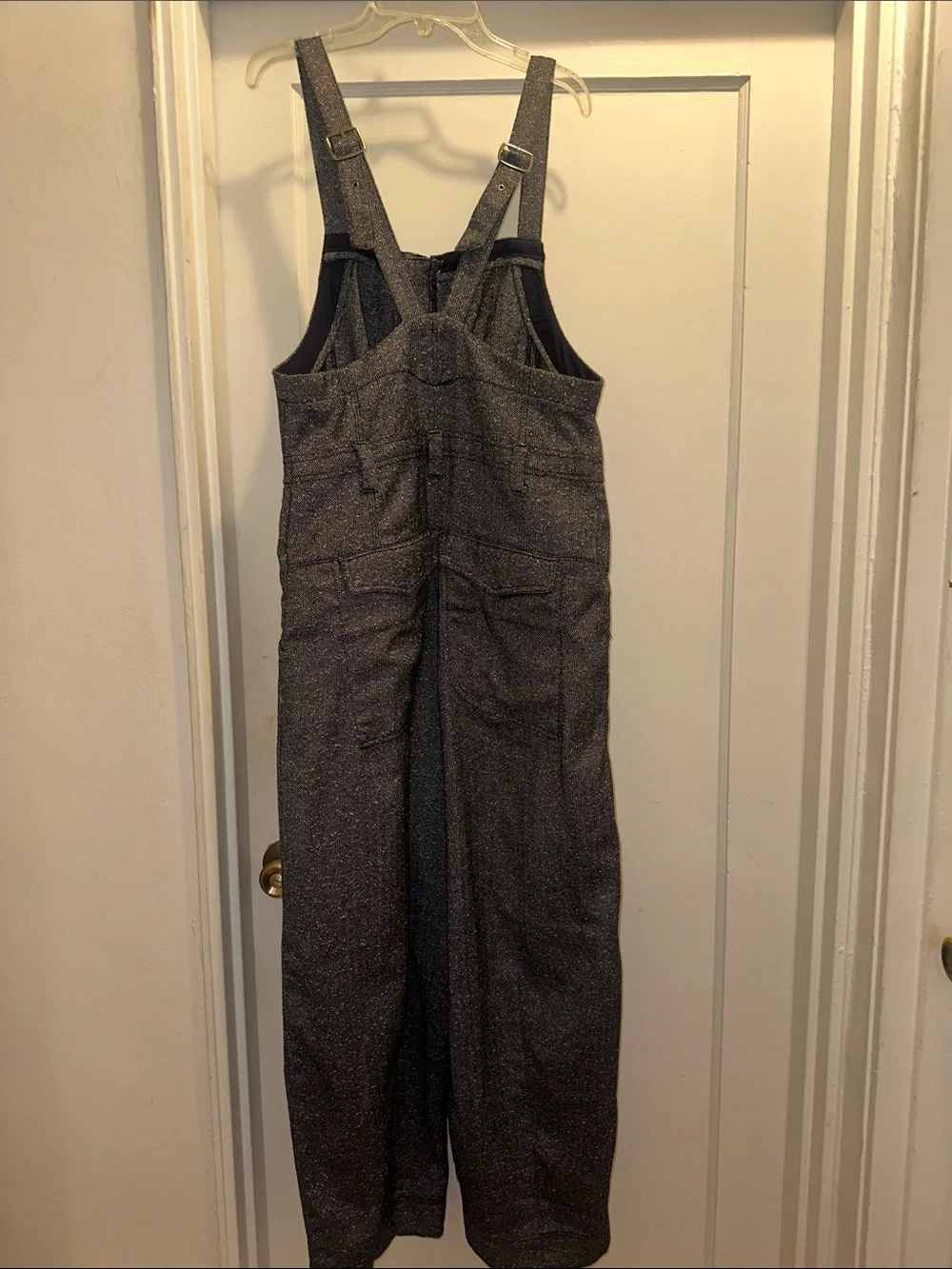 Free People Charcoal Speckled Wide-Leg Jumpsuit - Preloved